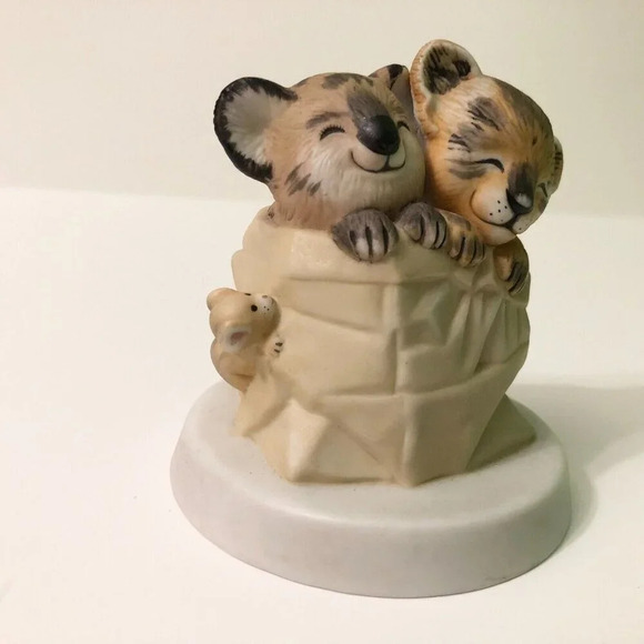 Vintage Sunny Animals By Heartline Koala Tiger Mouse Figurine In Sack - Picture 9 of 12